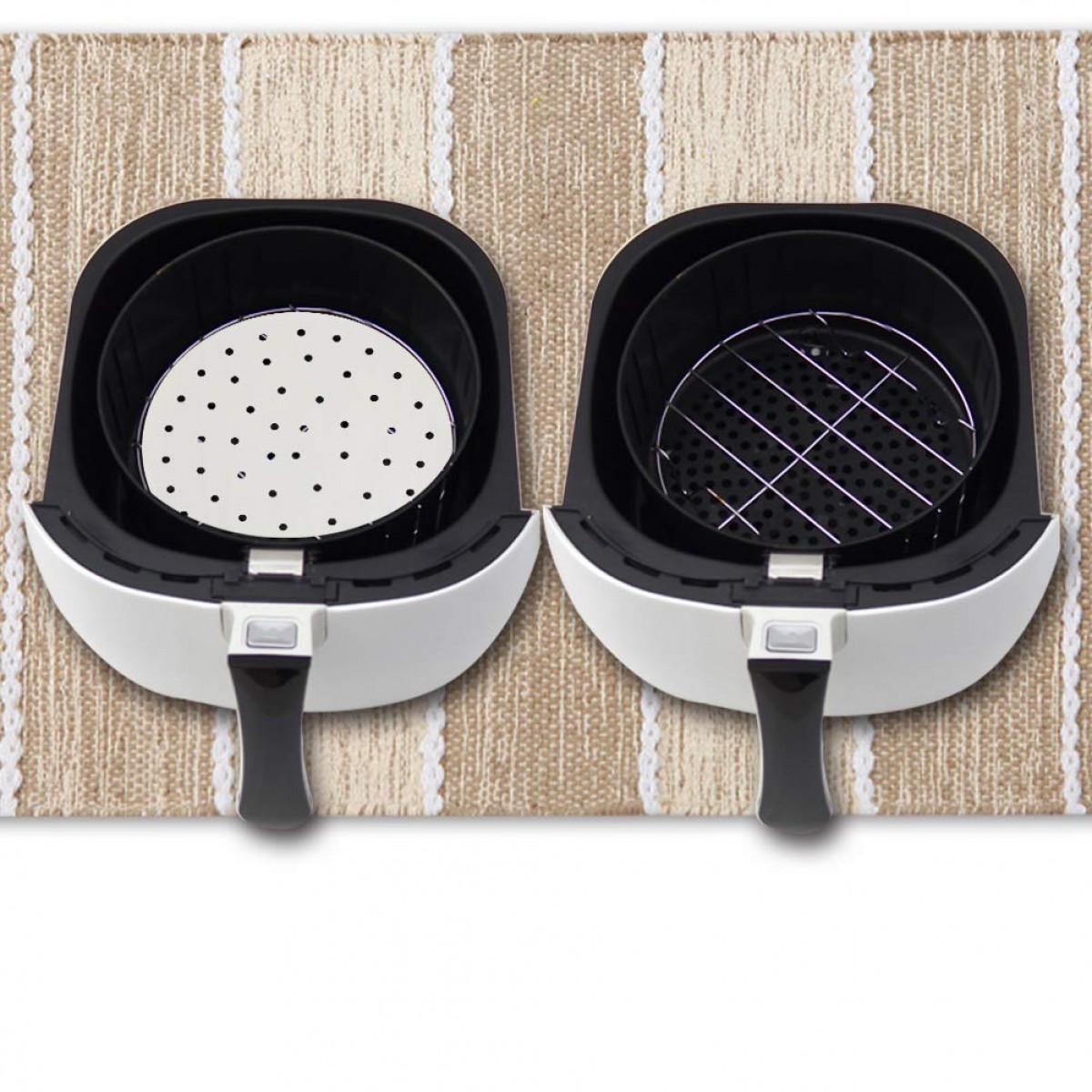 Air Fryer Liners 9 Inch 100pcs With Holes Parchmen Baking Paper Bamboo Steamer Antistick