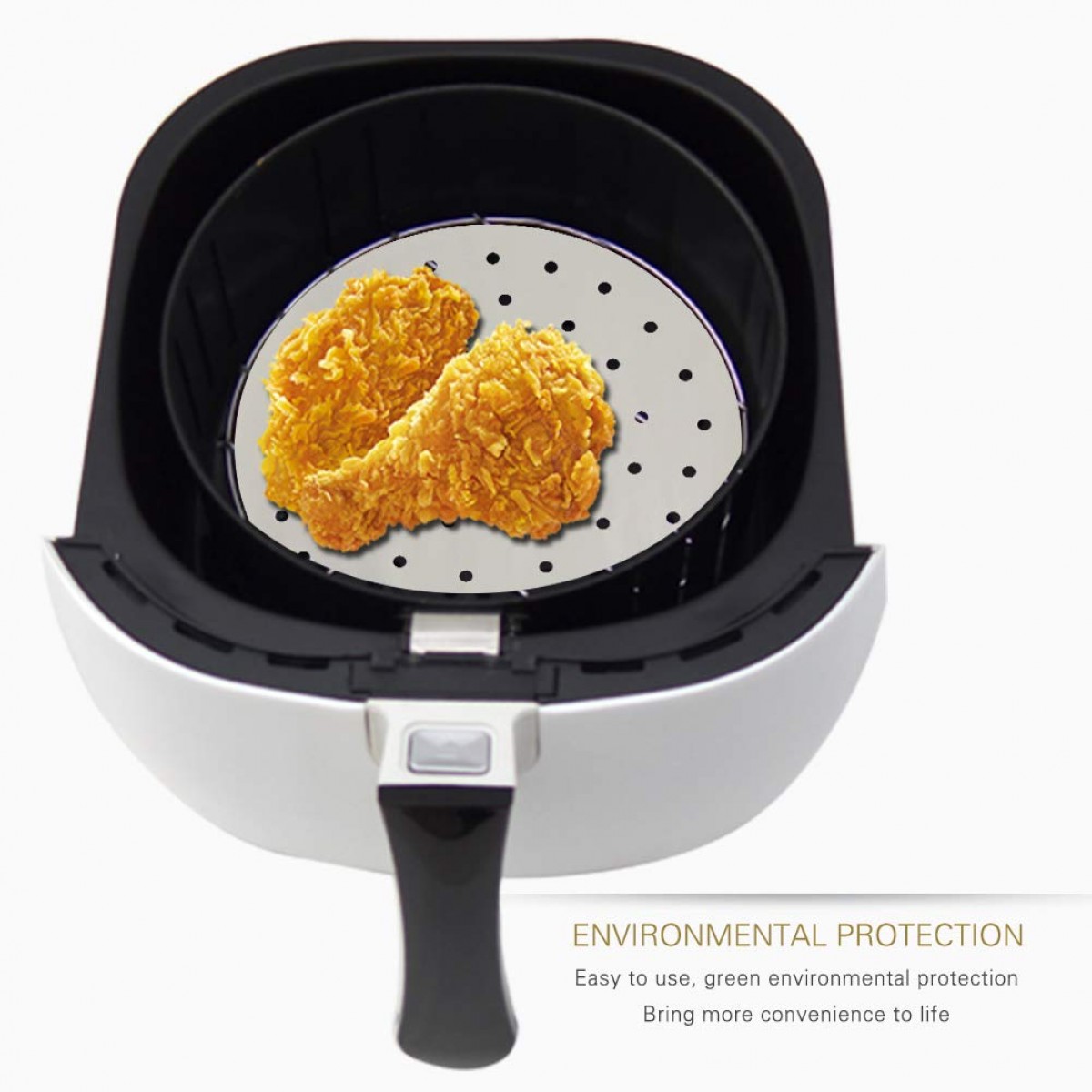 Air Fryer Liners 9 Inch 100pcs With Holes Parchmen Baking Paper Bamboo