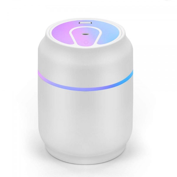 SOON GO Cool Air Mist Ultrasonic Humidifier with Color Lights USB Fan Desktop Can Humidifier 200ML Portable Purifier for Cars, Office, Home, Bedroom, Travel and More SOON GO Cool Air Mist Ultrasonic Humidifier with Color Lights USB Fan Desktop Can Humidifier 200ML Portable Purifier for Cars, Office, Home, Bedroom, Travel and More
