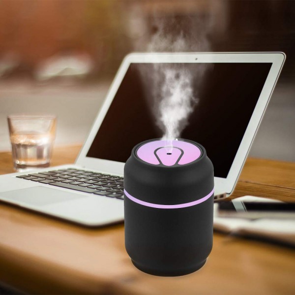 SOON GO Cool Air Mist Ultrasonic Humidifier with Color Lights USB Fan Desktop Can Humidifier 200ML Portable Purifier for Cars, Office, Home, Bedroom, Travel and More SOON GO Cool Air Mist Ultrasonic Humidifier with Color Lights USB Fan Desktop Can Humidifier 200ML Portable Purifier for Cars, Office, Home, Bedroom, Travel and More