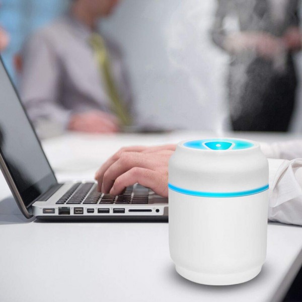 SOON GO Cool Air Mist Ultrasonic Humidifier with Color Lights USB Fan Desktop Can Humidifier 200ML Portable Purifier for Cars, Office, Home, Bedroom, Travel and More SOON GO Cool Air Mist Ultrasonic Humidifier with Color Lights USB Fan Desktop Can Humidifier 200ML Portable Purifier for Cars, Office, Home, Bedroom, Travel and More