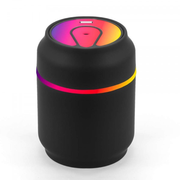 SOON GO Cool Air Mist Ultrasonic Humidifier with Color Lights USB Fan Desktop Can Humidifier 200ML Portable Purifier for Cars, Office, Home, Bedroom, Travel and More SOON GO Cool Air Mist Ultrasonic Humidifier with Color Lights USB Fan Desktop Can Humidifier 200ML Portable Purifier for Cars, Office, Home, Bedroom, Travel and More