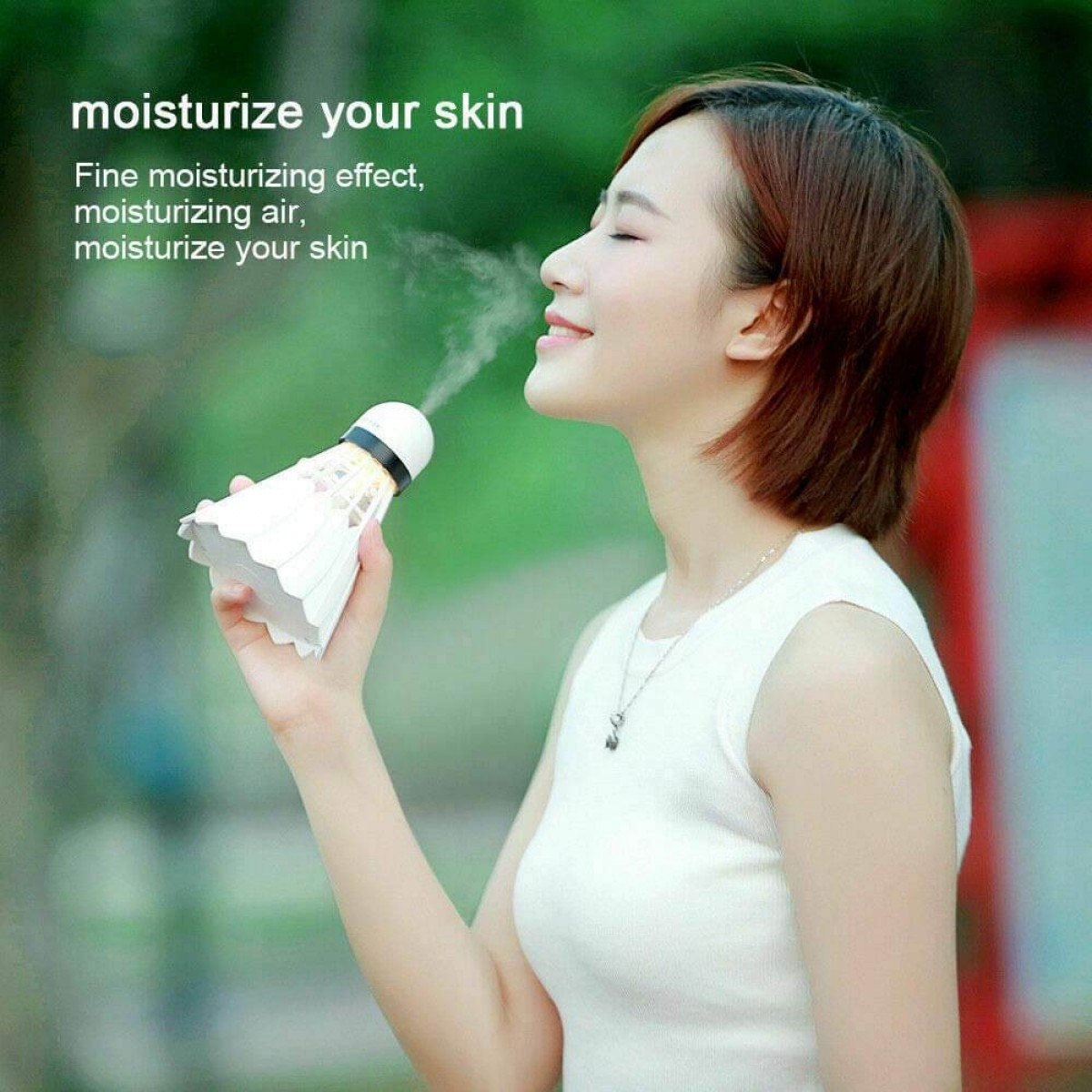 USB Portable Badminton Ultrasonic Air Humidifier with On/Off LED Night