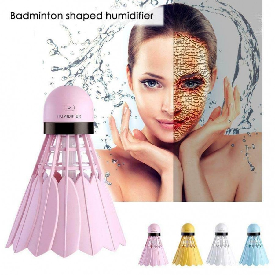 USB Portable Badminton Ultrasonic Air Humidifier with On/Off LED Night