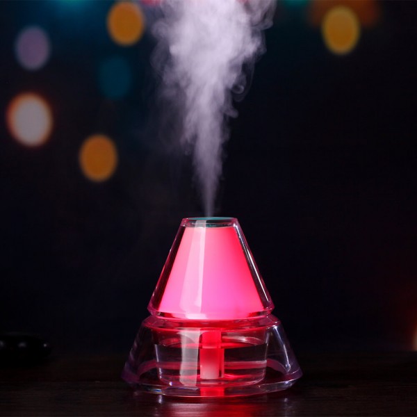 Cool Mist Humidifier Mini Iceberg Shape Humidifier 140ML Colorful Night Light USB Air Atomizer Waterless Auto Shut-off with No Noise for Home Bedroom Babyroom Office
