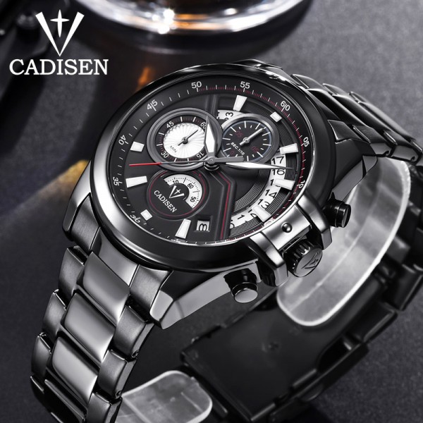 Men Watches Chronograph Luxury Sport Wrist Watch with Stainless Steel Strap Watches for Men