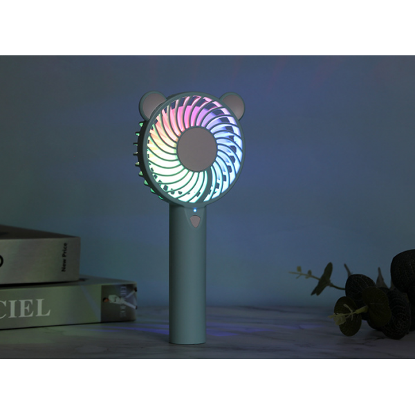 USB charging colorful atmosphere lamp mute mini fan portable handheld fan