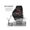Mens personality sports quartz watch steel band waterproof wrist watch