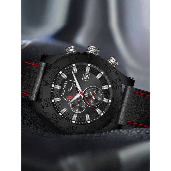 Mens Quartz Watch Sub-dials High Quality Stylish Watch