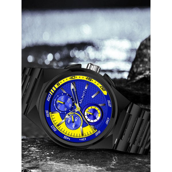 Mens Watch Fashion Business Casual Waterproof Steel Strap Quartz Wristwatch