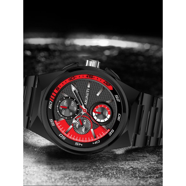 Mens Watch Fashion Business Casual Waterproof Steel Strap Quartz Wristwatch