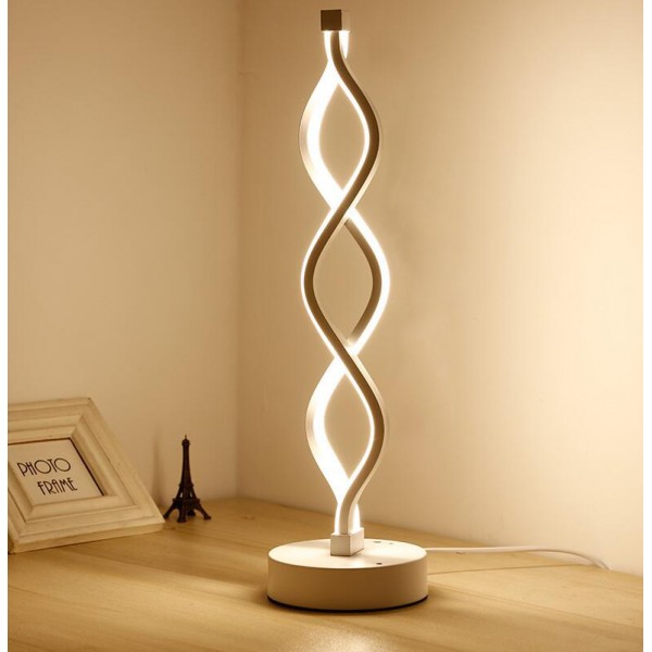 Twist - Modern LED Living Room Floor Lamp - Bright Contemporary Standing Light - Built in Dimmer Switch with 2 Brightness Settings - Cool, Futuristic Lighting