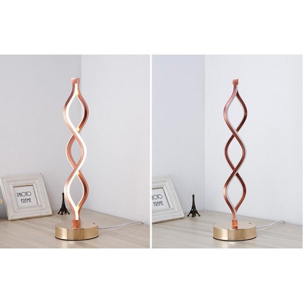 Twist - Modern LED Living Room Floor Lamp - Bright Contemporary Standing Light - Built in Dimmer Switch with 2 Brightness Settings - Cool, Futuristic Lighting