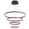 Modern LED Ring Chandeliers Acrylic Round Shape Pendant Light Fixture, Adjustable LED Ceiling Fixture with 1- 4 Ring, Round Shape Chandeliers for Bedroom, Living Room, Dining Room and Kitchen Island, with Non-pole Dimming Intelligent Control