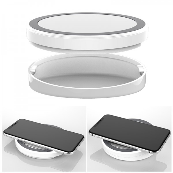 Wireless Mirror Charging Pad Dock Cradle Compact Portable Charger USB For iPhone,Android etc