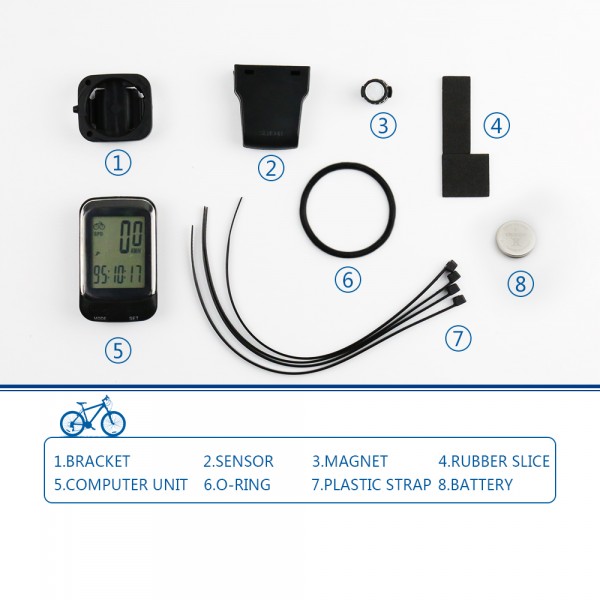 SOON GO Bike Computer Wireless Waterproof MPH&KM Cycle Speedometer Multifunctional Bicycle Accessories Large LCD Display Backlight