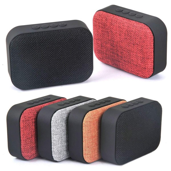 Portable Canvas Fabric Art Mini Bluetooth Wireless Speaker Loudspeaker FM Radio Support TF U-Disk