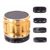 Portable Mini Super Bass Stereo Bluetooth Speakers Metal Steel Wireless Audio Player with Mic FM Radio Support TF Card for iPhone Samsung Smartphone PC Tablet